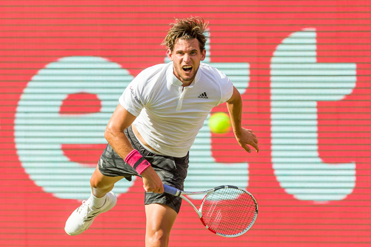 Dominic Thiem in action