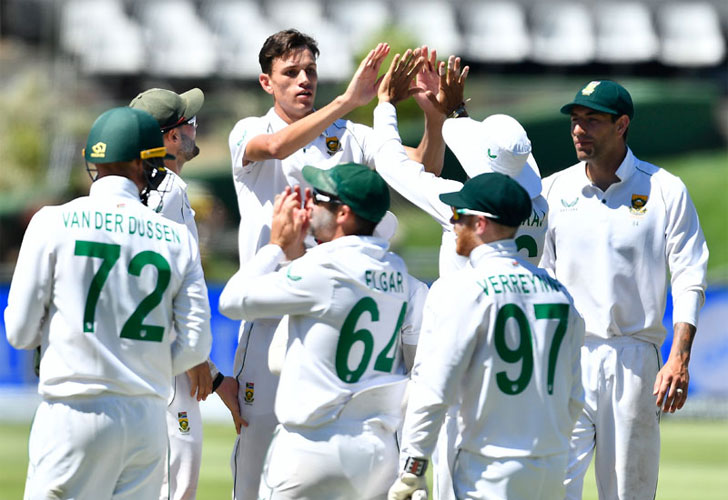 South African team celebrate